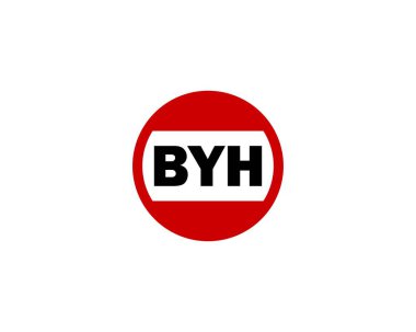 BYH logo tasarım vektör şablonu. Hoşça kal.