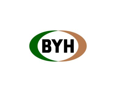 BYH logo tasarım vektör şablonu. Hoşça kal.
