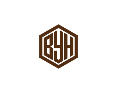 BYH logo tasarım vektör şablonu. Hoşça kal.