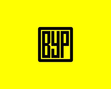 BYP logo tasarım vektör şablonu. Hoşça kal.