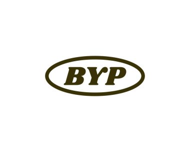 BYP logo tasarım vektör şablonu. Hoşça kal.