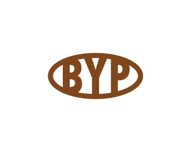 BYP logo tasarım vektör şablonu. Hoşça kal.