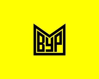 BYP logo tasarım vektör şablonu. Hoşça kal.