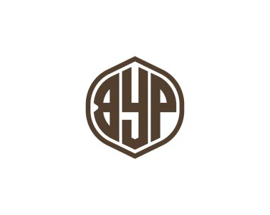 BYP logo tasarım vektör şablonu. Hoşça kal.