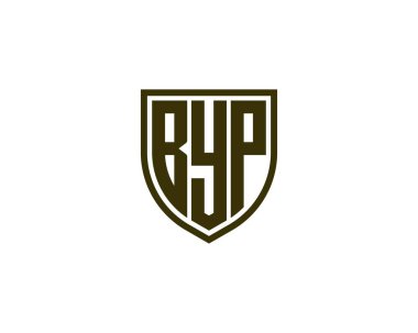 BYP logo tasarım vektör şablonu. Hoşça kal.