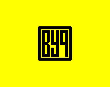 BYQ Logo tasarım vektör şablonu. Hoşça kal.