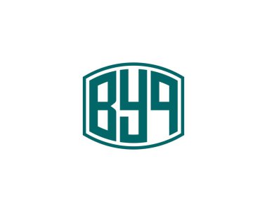 BYQ Logo tasarım vektör şablonu. Hoşça kal.
