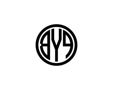 BYQ Logo tasarım vektör şablonu. Hoşça kal.