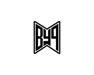 BYQ Logo tasarım vektör şablonu. Hoşça kal.