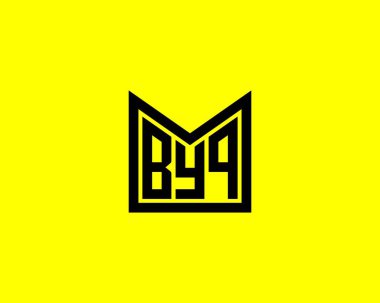 BYQ Logo tasarım vektör şablonu. Hoşça kal.