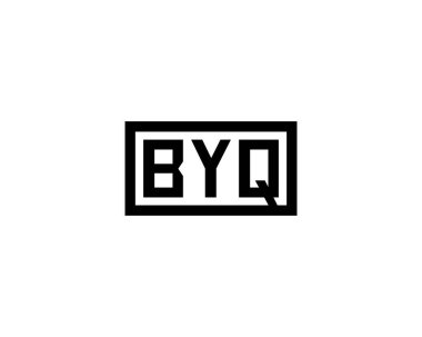 BYQ Logo tasarım vektör şablonu. Hoşça kal.
