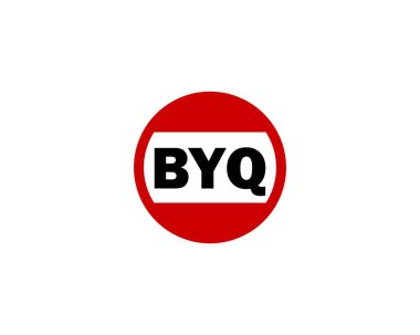 BYQ Logo tasarım vektör şablonu. Hoşça kal.