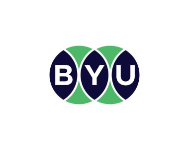 Byu logo tasarım vektör şablonu. Hoşça kal.