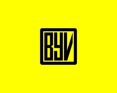 BYV Logo tasarım vektör şablonu. Hoşça kal.