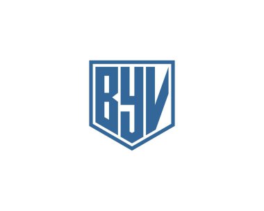 BYV Logo tasarım vektör şablonu. Hoşça kal.