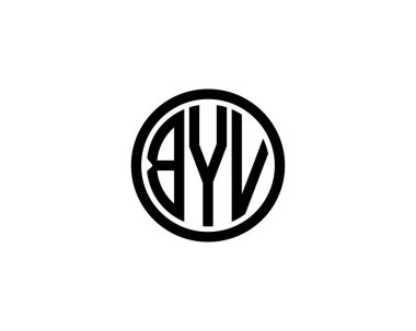 BYV Logo tasarım vektör şablonu. Hoşça kal.