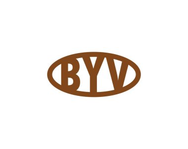 BYV Logo tasarım vektör şablonu. Hoşça kal.