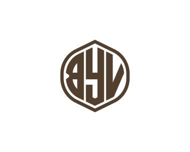 BYV Logo tasarım vektör şablonu. Hoşça kal.