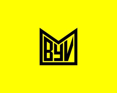 BYV Logo tasarım vektör şablonu. Hoşça kal.