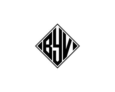 BYV Logo tasarım vektör şablonu. Hoşça kal.