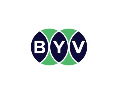 BYV Logo tasarım vektör şablonu. Hoşça kal.