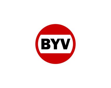 BYV Logo tasarım vektör şablonu. Hoşça kal.