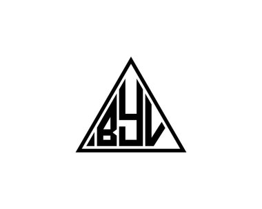 BYV Logo tasarım vektör şablonu. Hoşça kal.