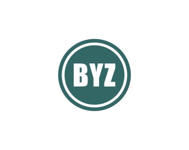 BYZ logo tasarım vektör şablonu. BYZ