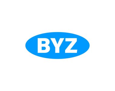 BYZ logo tasarım vektör şablonu. BYZ
