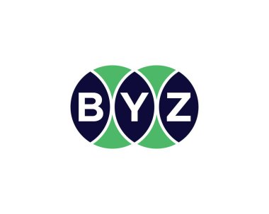 BYZ logo tasarım vektör şablonu. BYZ