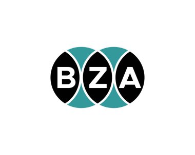 BZA logo tasarım vektör şablonu. BZA