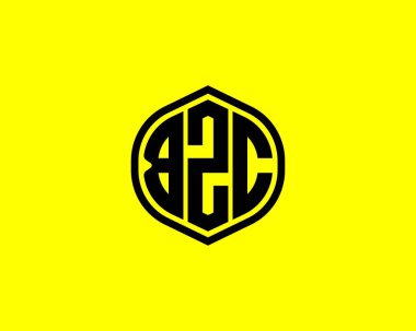 BZC Logo tasarım vektör şablonu. BZC