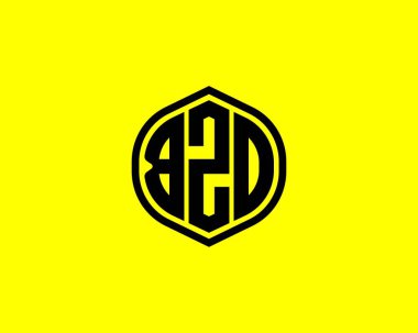 BZD logo tasarım vektör şablonu. BZD