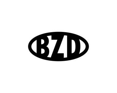 BZD logo tasarım vektör şablonu. BZD