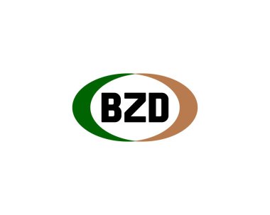BZD logo tasarım vektör şablonu. BZD