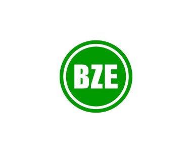 BZE logo tasarım vektör şablonu. BZE
