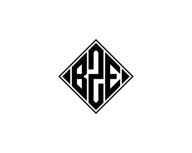 BZE logo tasarım vektör şablonu. BZE