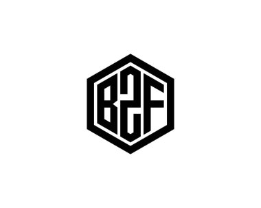 BZF Logo tasarım vektör şablonu. BZF