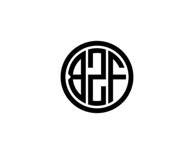 BZF Logo tasarım vektör şablonu. BZF