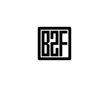 BZF Logo tasarım vektör şablonu. BZF