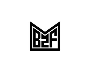 BZF Logo tasarım vektör şablonu. BZF