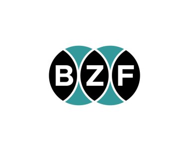 BZF Logo tasarım vektör şablonu. BZF