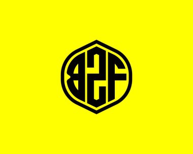 BZF Logo tasarım vektör şablonu. BZF