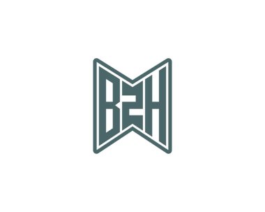 BZH logo tasarım vektör şablonu. BZH