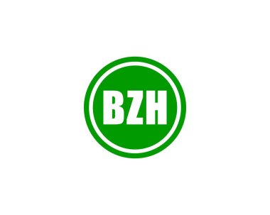 BZH logo tasarım vektör şablonu. BZH