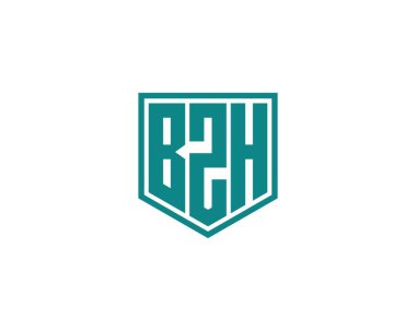 BZH logo tasarım vektör şablonu. BZH