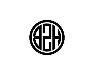 BZH logo tasarım vektör şablonu. BZH