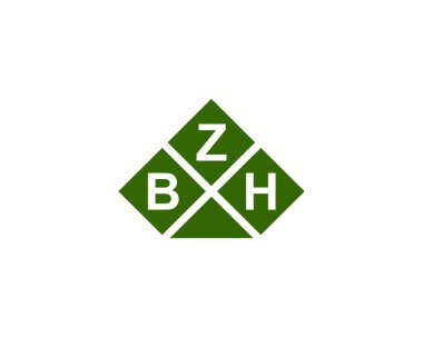 BZH logo tasarım vektör şablonu. BZH