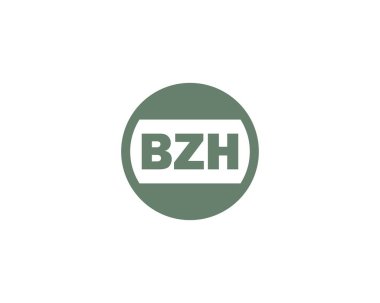 BZH logo tasarım vektör şablonu. BZH