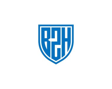 BZH logo tasarım vektör şablonu. BZH